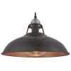 Industville Old Factory Slotted Heat Pendant Light - 15 Inch - Pewter & Copper