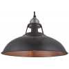 Industville Old Factory Slotted Pendant Light - 15 Inch - Pewter & Copper