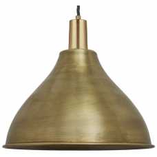 Industville Sleek Cone Pendant Light - 12 Inch - Brass