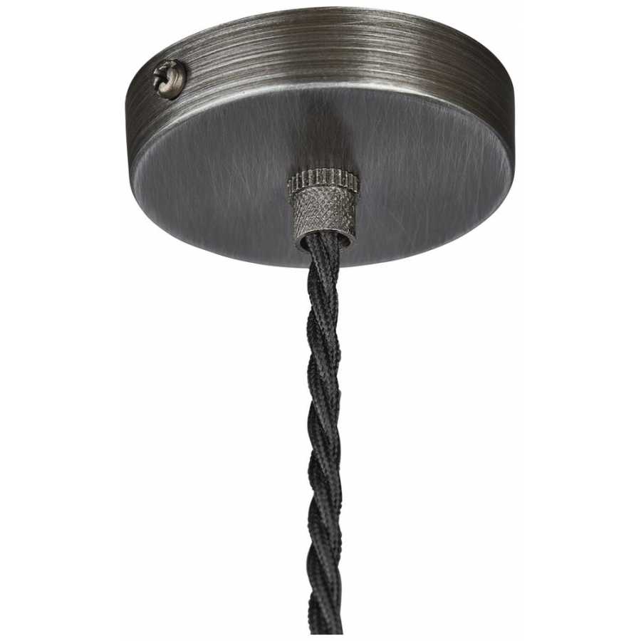 Industville Sleek Cone Pendant Light - 12 Inch - Brass - Pewter Holder