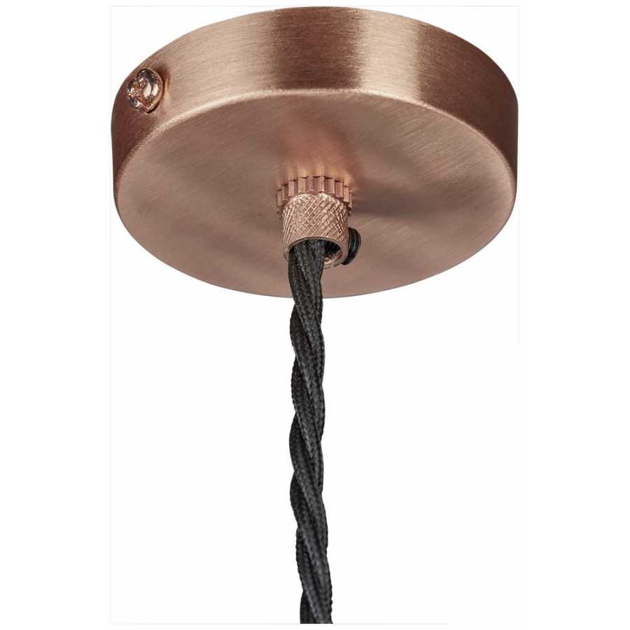 Industville Sleek Cone Pendant Light - 12 Inch - Pewter - Copper Holder