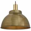 Industville Sleek Dome Pendant Light - 13 Inch - Brass