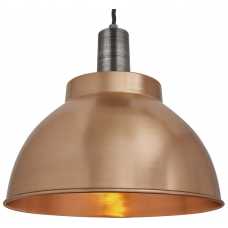 Industville Sleek Dome Pendant Light - 13 Inch - Copper