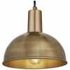 Industville Sleek Dome Pendant Light - 8 Inch - Brass