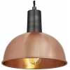 Industville Sleek Dome Pendant Light - 8 Inch - Copper