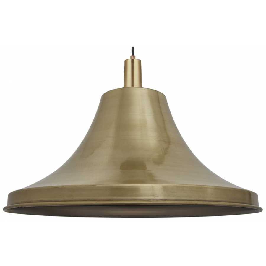 Industville Sleek Giant Bell Pendant Light - 20 Inch - Brass - Brass Holder