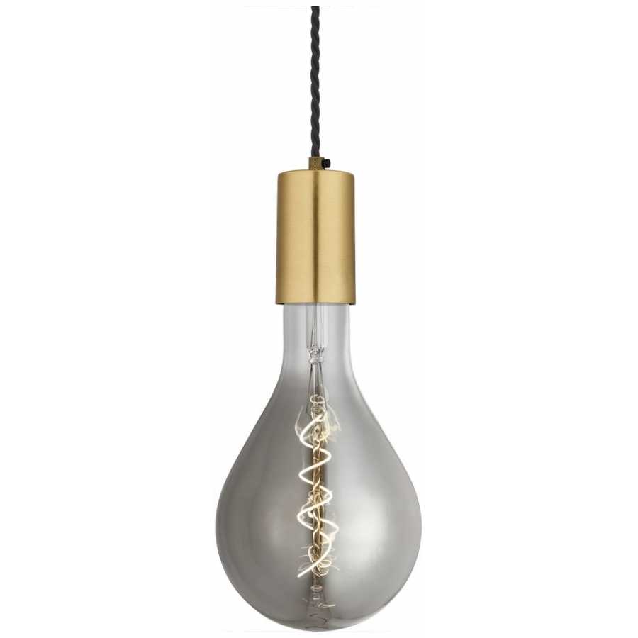 Industville Sleek Large Edison 1 Wire Pendant - Brass
