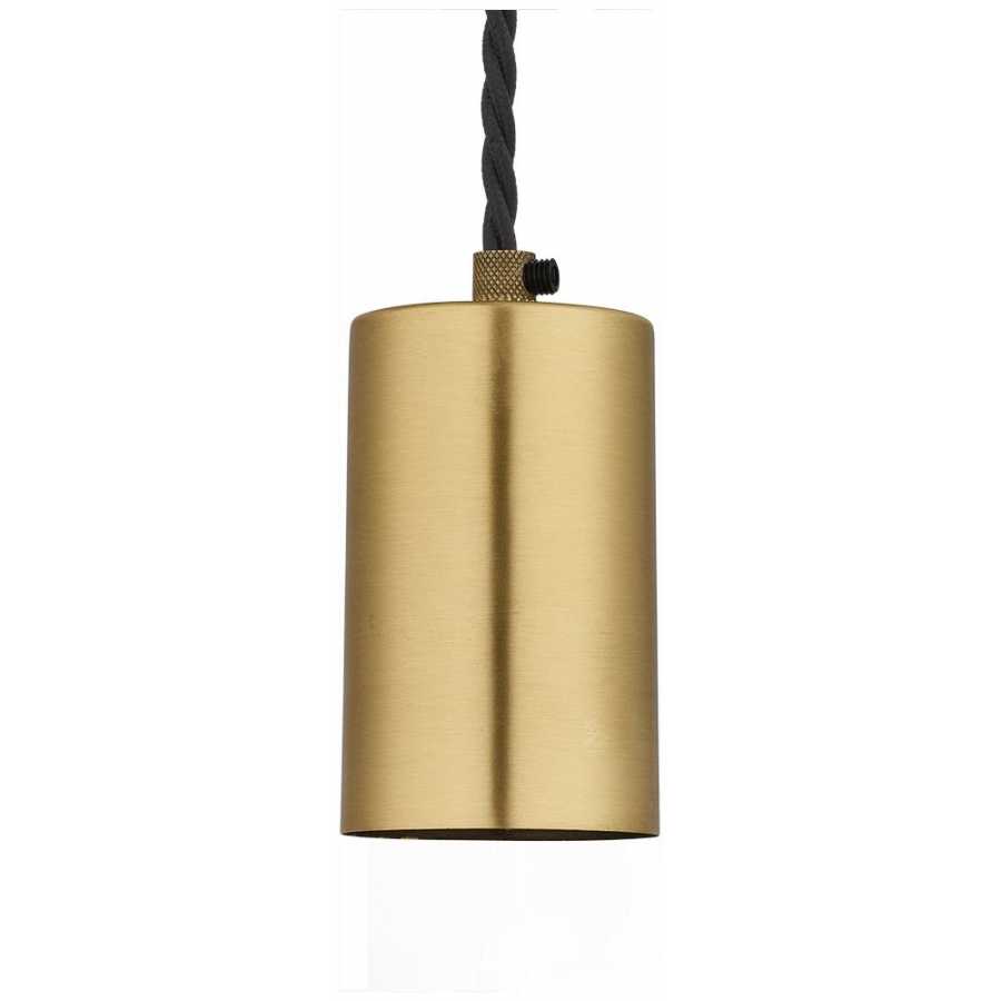 Industville Sleek Large Edison 1 Wire Pendant - Brass