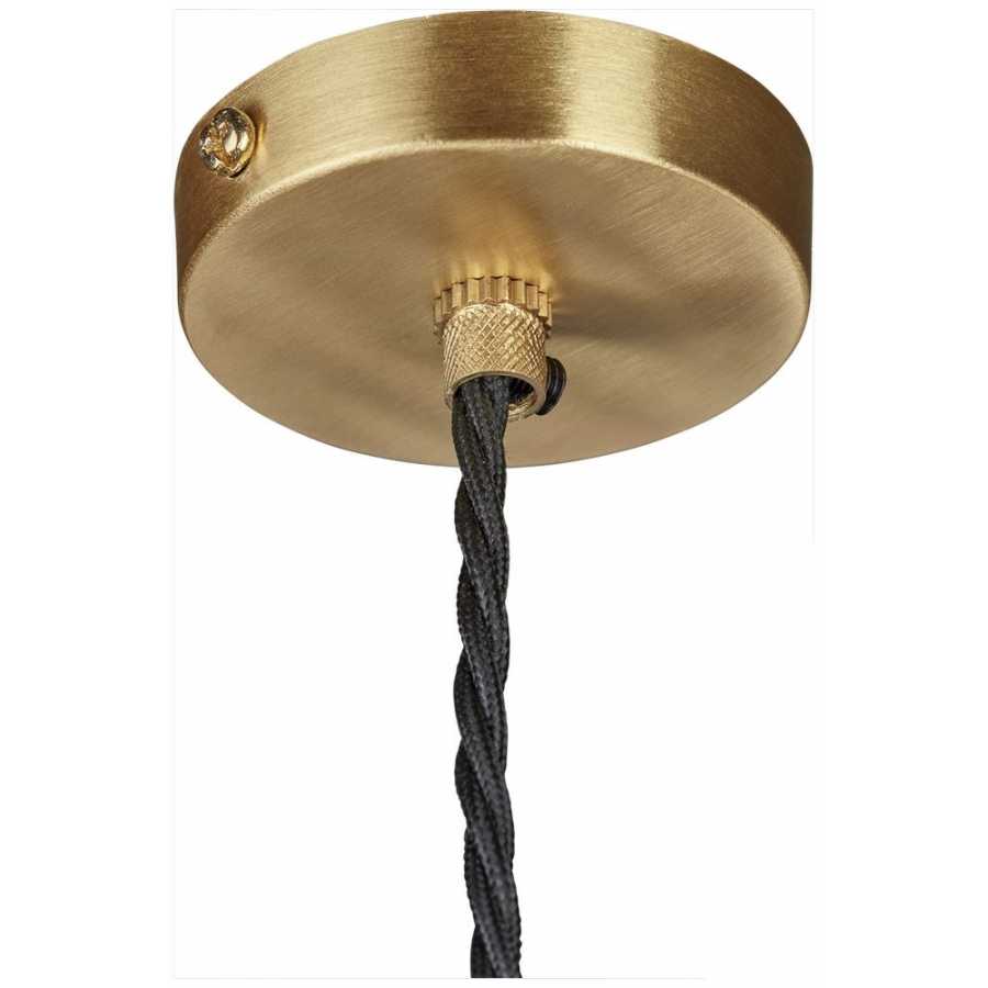 Industville Sleek Umbrella Pendant Light - 8 Inch - Brass - Brass Holder