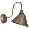Industville Swan Neck Cone Wall Light - 8 Inch - Brass