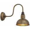 Industville Swan Neck Dome Wall Light - 8 Inch - Brass
