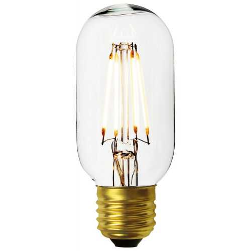 Industville Vintage Edison Tube Old Filament Dimmable LED Light Bulb - E27 7W T45 - Clear