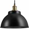 Industville Brooklyn Dome Pendant Light - 13 Inch - Matte Black