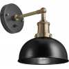 Industville Brooklyn Dome Wall Light - 8 Inch - Matte Black