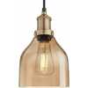 Industville Brooklyn Tinted Glass Cone Pendant Light - 6 Inch - Amber