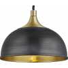Industville Chelsea Dome Pendant Light - Pewter & Brass