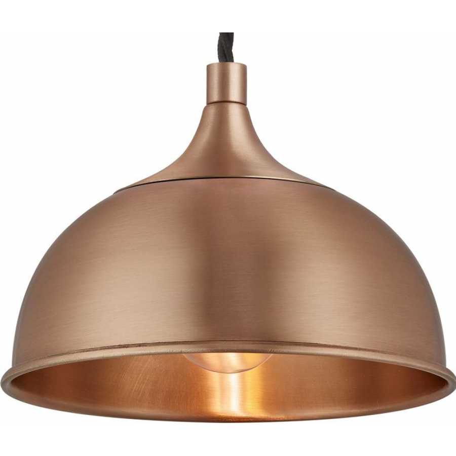 Industville Chelsea Dome Pendant Light - Copper - Copper Holder