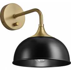 Industville Chelsea Dome Wall Light - Matte Black