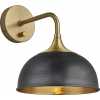 Industville Chelsea Dome Wall Light - Pewter & Brass