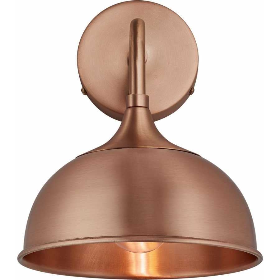 Industville Chelsea Dome Wall Light - Copper - Copper Holder