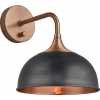 Industville Chelsea Dome Wall Light - Pewter & Copper