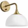 Industville Chelsea Opal Glass Dome Wall Light
