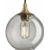 Industville Chelsea Tinted Glass Globe Pendant Light - 7 Inch - Smoke Grey