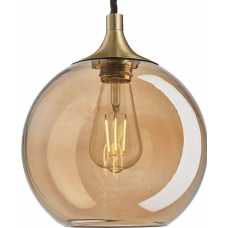 Industville Chelsea Tinted Glass Globe Pendant Light - 9 Inch - Amber