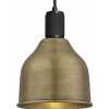 Industville Knurled Cone Pendant Light - Brass