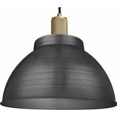 Industville Knurled Dome Pendant Light - 13 Inch - Pewter