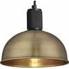 Industville Knurled Dome Pendant Light - 8 Inch - Brass