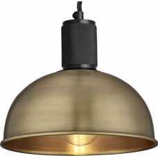 Industville Knurled Dome Pendant Light - 8 Inch - Brass