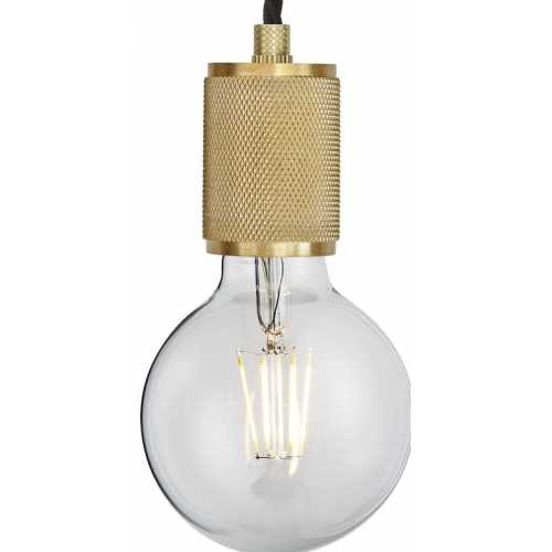 Industville Knurled Edison Pendant Light - 1 Wire - Brass