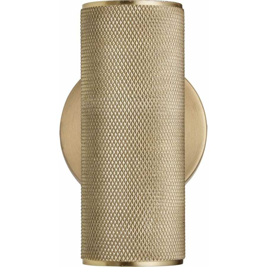 Industville Knurled Edison Double Wall Light - Brass