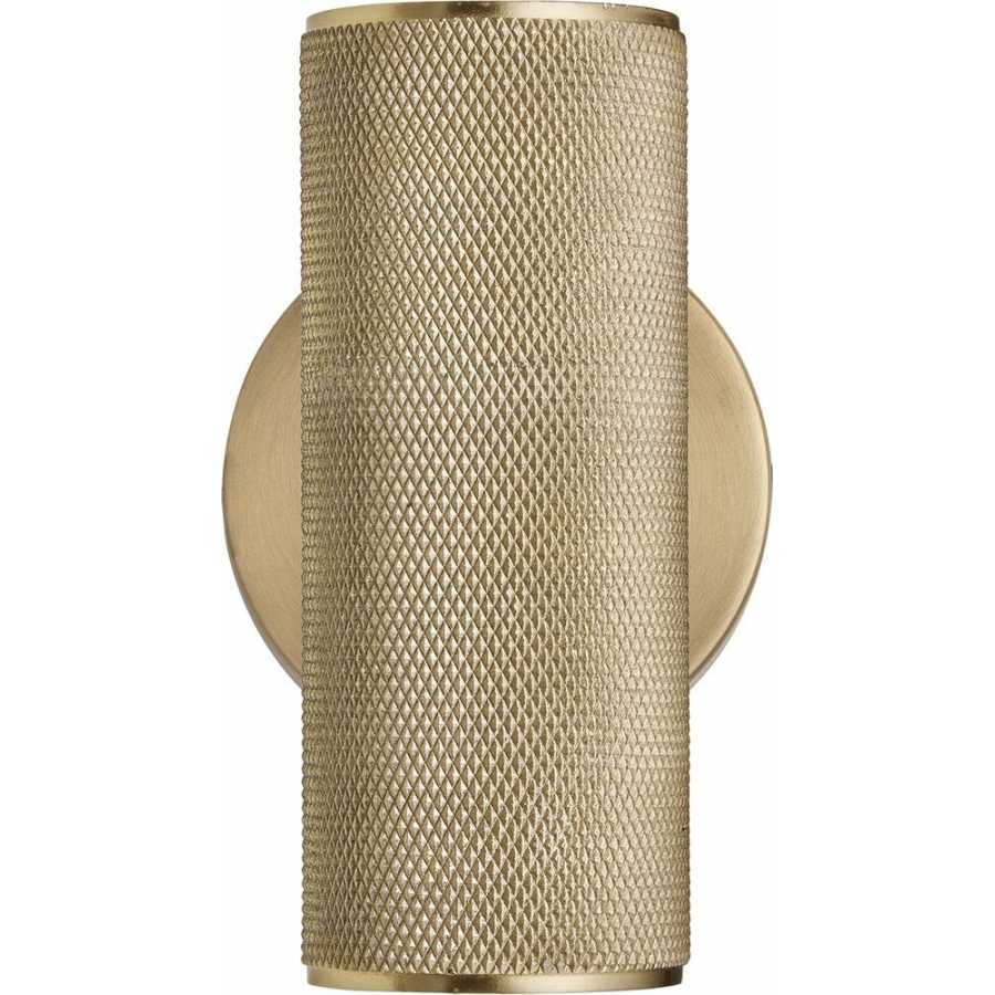 Industville Knurled Edison Double Wall Light - Brass