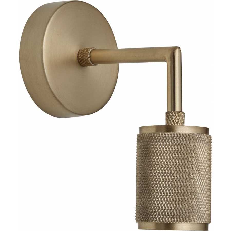 Industville Knurled Edison Wall Light - Wall Light - Brass