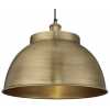 Industville Brooklyn Dome Pendant Light - 17 Inch - Brass