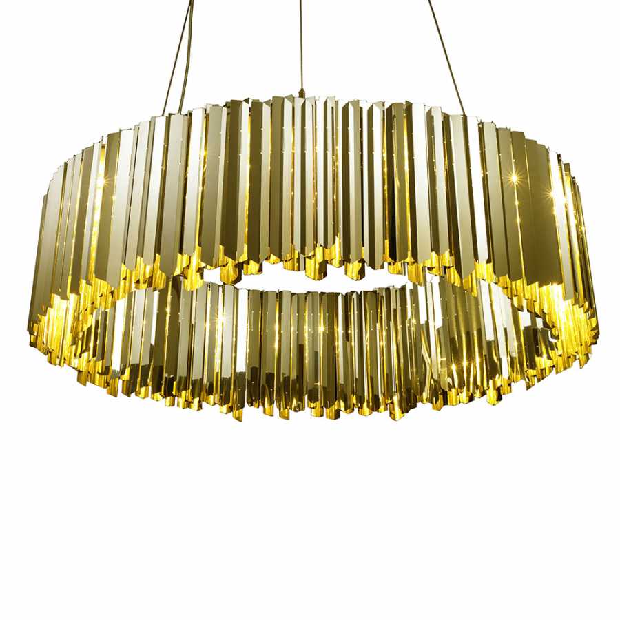 Innermost Facet Pendant Lights by Tom Kirk - Polished Brass