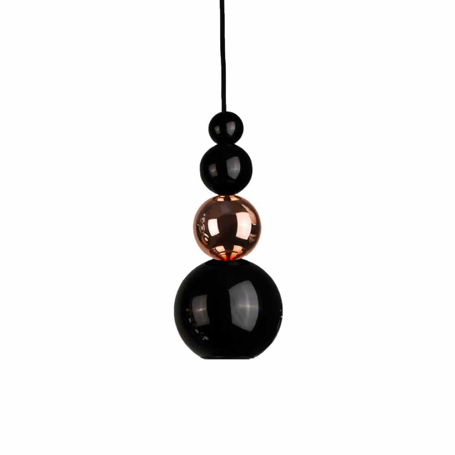 Innermost Bubble Pendant - Black Gloss & Copper