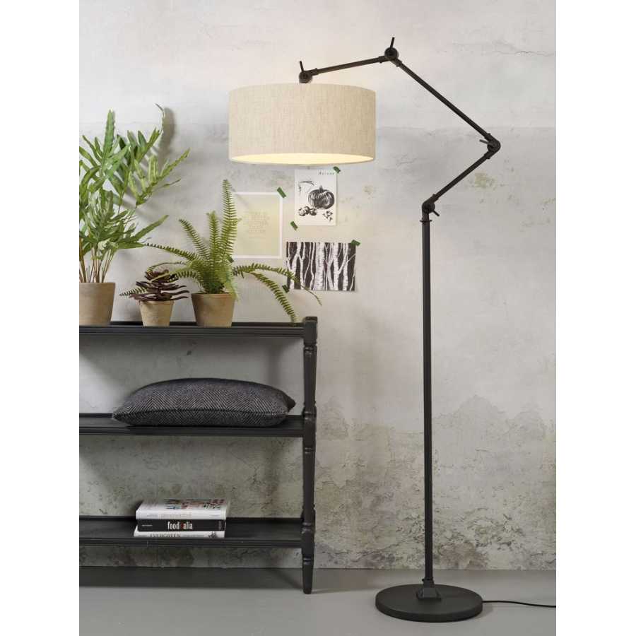 Its About RoMi Amsterdam Floor Lamp - Black & Light Linen