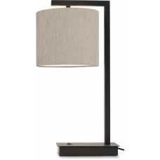 Its About RoMi Boston Table Lamp - Light Linen & Black