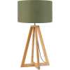 Good&Mojo Everest Table Lamp - Forest Green & Natural