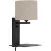 Its About RoMi Florence Wall Light With Shade - Black & Light Linen