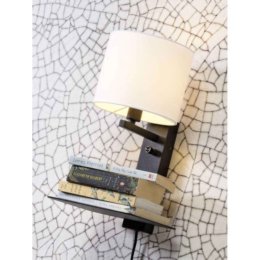 Its About RoMi Florence Wall Light With Shade - Black & White - Small