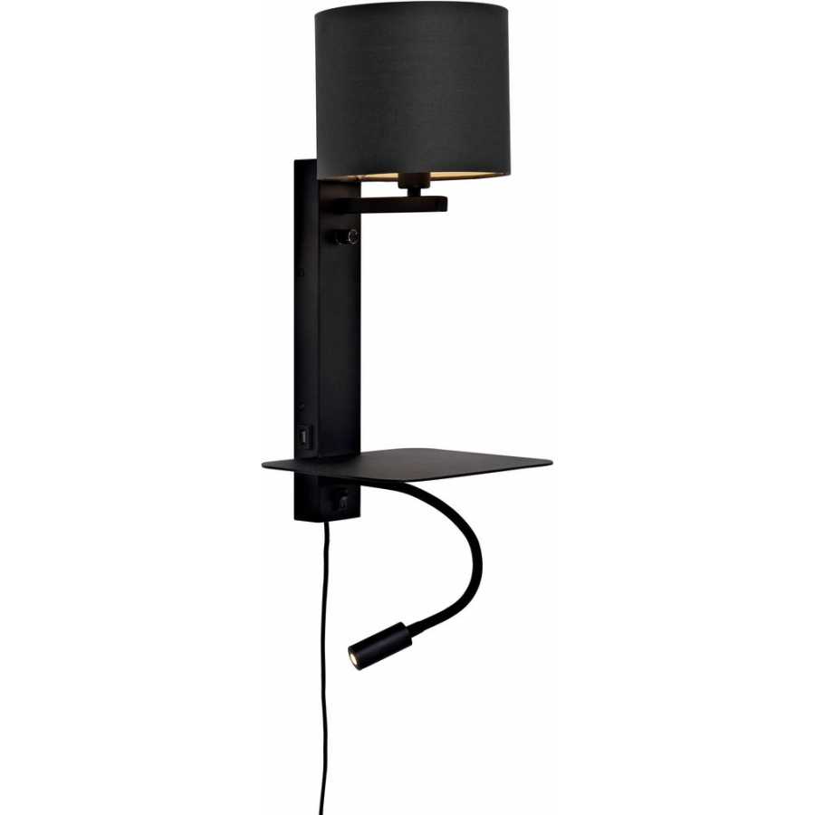Its About RoMi Florence Wall Light With Shade - Black - Large