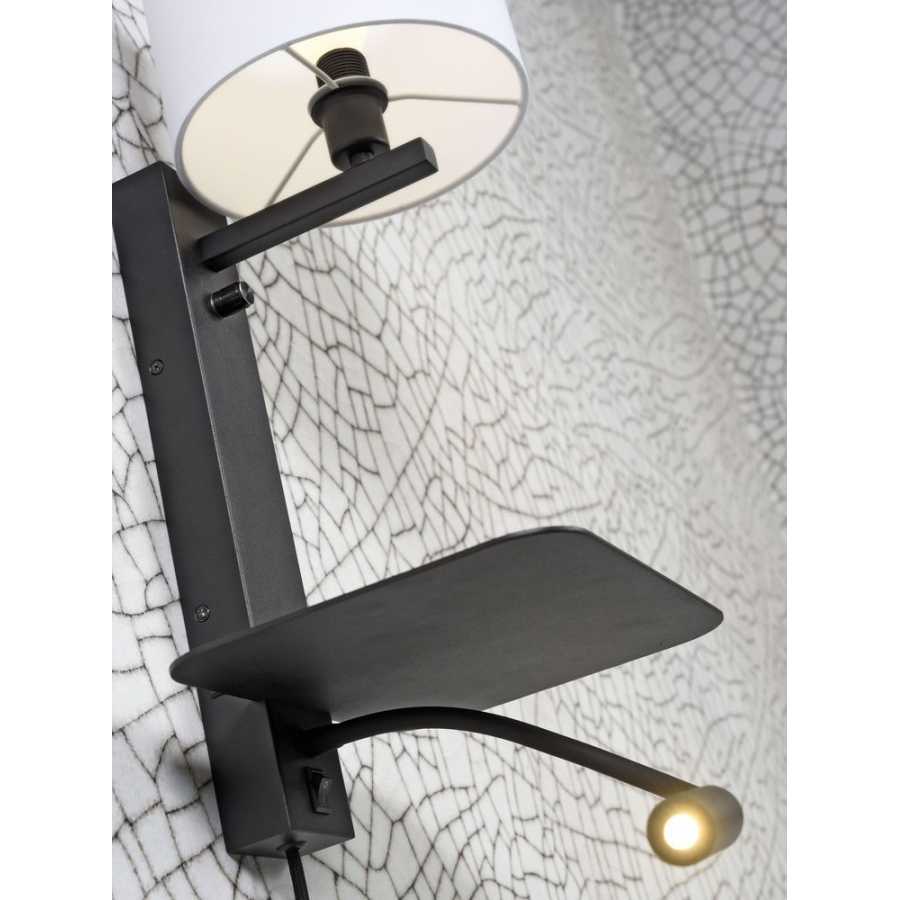 Its About RoMi Florence Wall Light With Shade - Black - Large