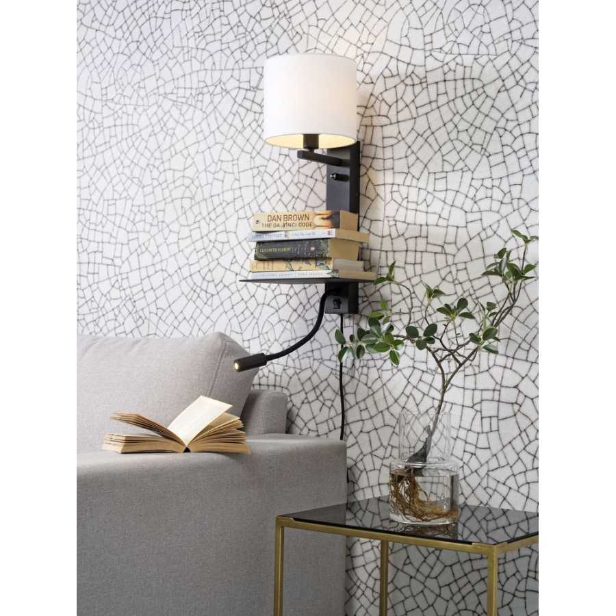 Its About RoMi Florence Wall Light With Shade - Black & White - Large