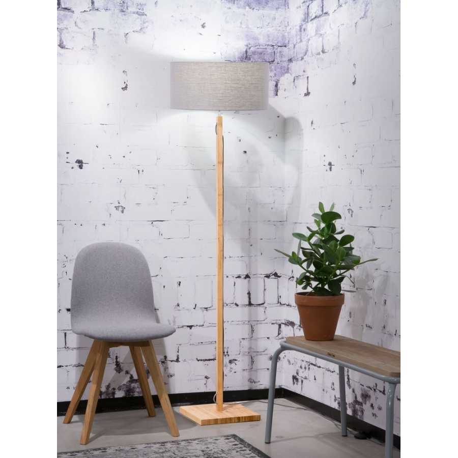 Good&Mojo Fuji Floor Lamp - Light Grey & Natural