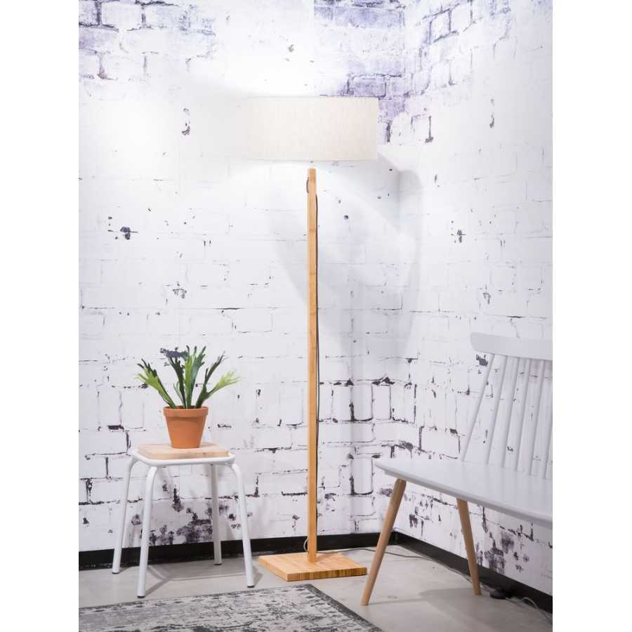 Good&Mojo Fuji Floor Lamp - Light Linen & Natural