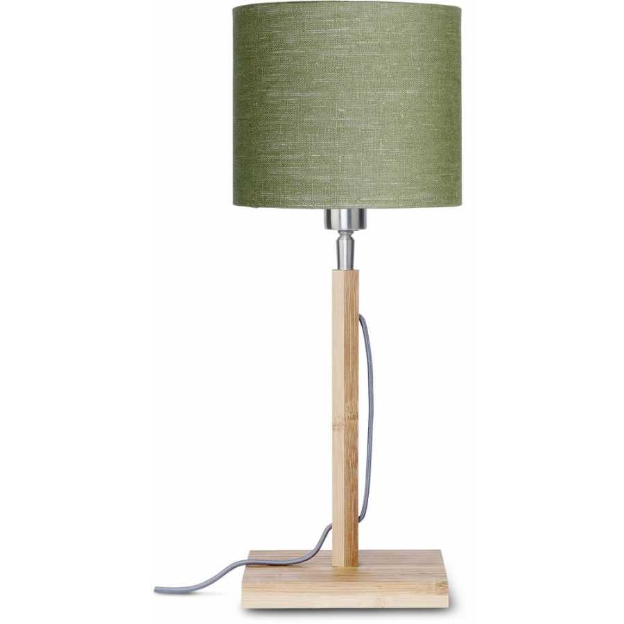 Good&Mojo Fuji Table Lamp - Forest Green & Natural